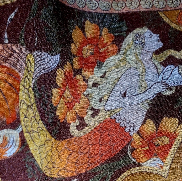 Spell & the Gypsy Free People MERMAID SEASHELL SEAHORSE Kimono Robe Duster S / M - Picture 5 of 9